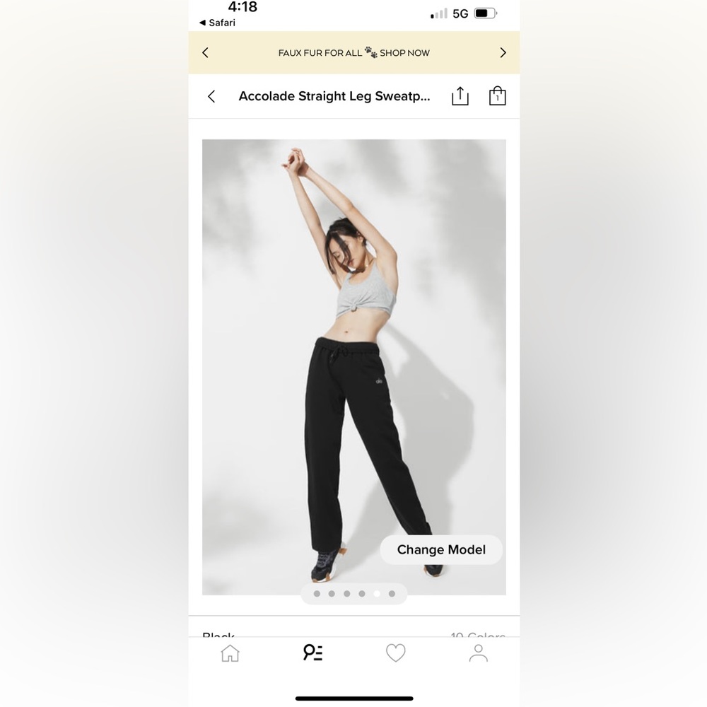 ACCOLADE STRAIGHT LEG SWEATPANT- alo sweats XS